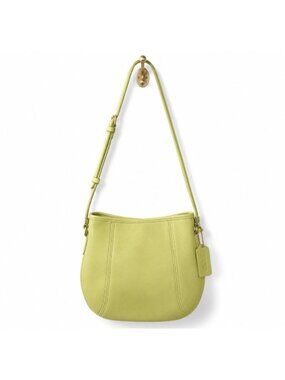 Vintage Coach 9990 Lime Pistachio Leather Small Framed Crossbody USA Rare